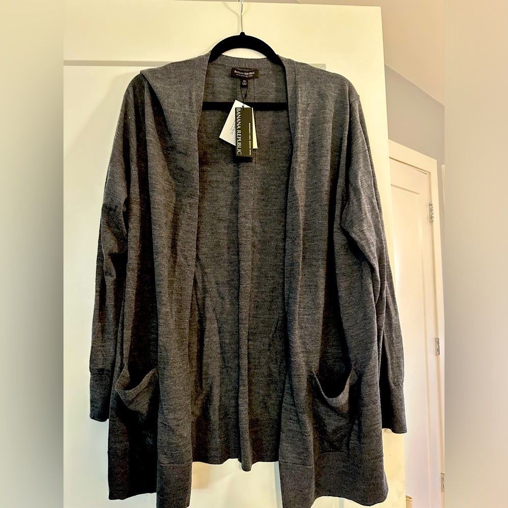 NWT Dark Gray Banana Republic Cardigan